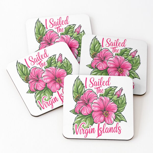 Item preview, I Sailed The Virgin Islands Hibiscus Pink Text designed and sold by RichardRags.