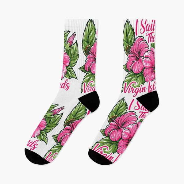 Item preview, I Sailed The Virgin Islands Hibiscus Pink Text designed and sold by RichardRags.