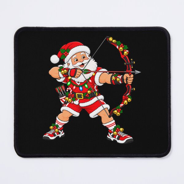 Item preview, Santa Archery Christmas Archer with Festive Bow and Arrow designed and sold by Street-Beasts.