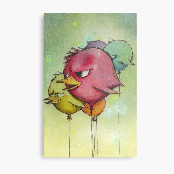 Angry Balloons Metal Print