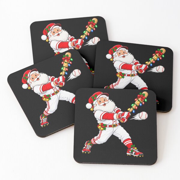 Item preview, Christmas Baseball Santa Claus Swinging a Festive Bat designed and sold by Street-Beasts.