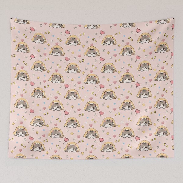 Item preview, Cute Cats Under Blanket Seamless Pattern Background designed and sold by prapapon.