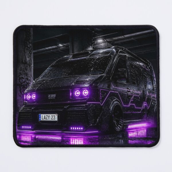 Item preview, Neon Purple Cyberpunk Tiger Crew Van designed and sold by LazyDayzCo.