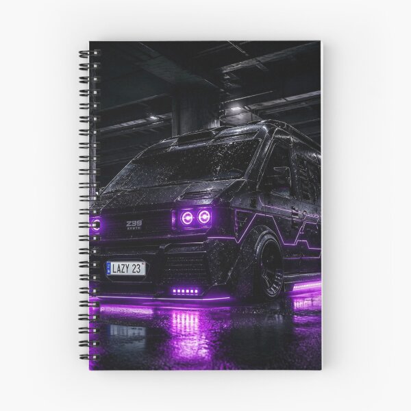 Item preview, Neon Purple Cyberpunk Tiger Crew Van designed and sold by LazyDayzCo.