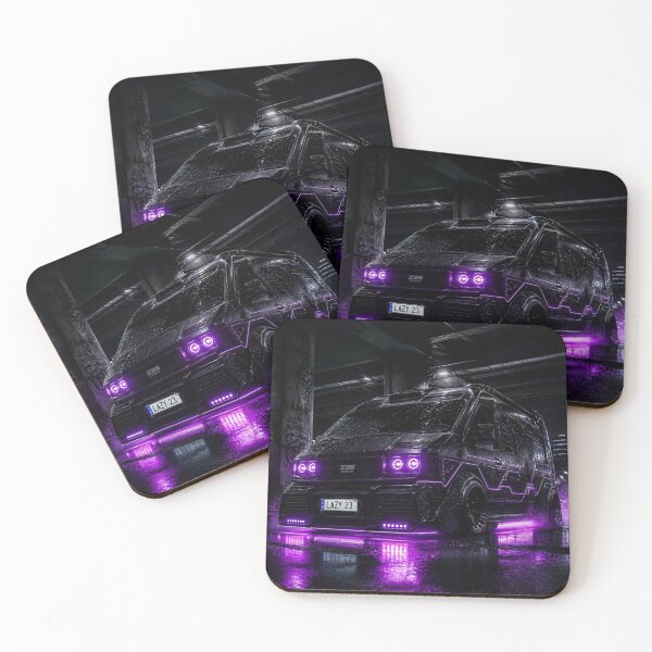 Item preview, Neon Purple Cyberpunk Tiger Crew Van designed and sold by LazyDayzCo.