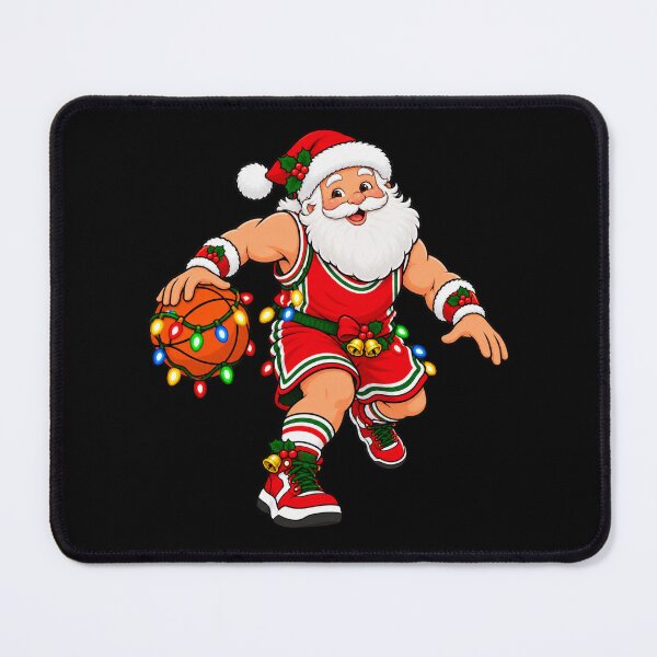 Item preview, Santa Basketball Christmas Dribbling Holiday Hoops designed and sold by Street-Beasts.