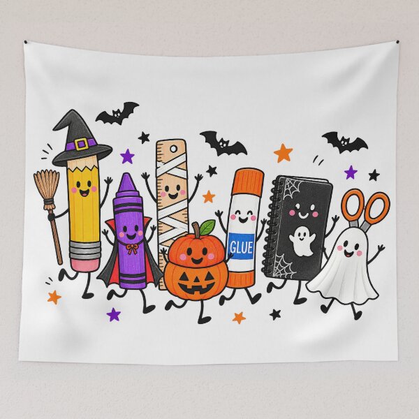 Item preview, Halloween Teacher Shirt Cute Spooky School Supplies Ghosts Graphic designed and sold by tarzbol.