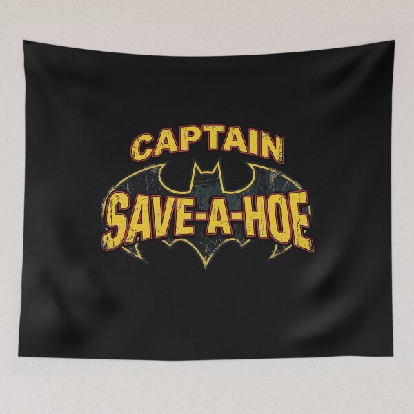 Aperçu de l'œuvre Parodie humoristique de super-héros rétro Captain Save A Hoe créée et vendue par Designart68.