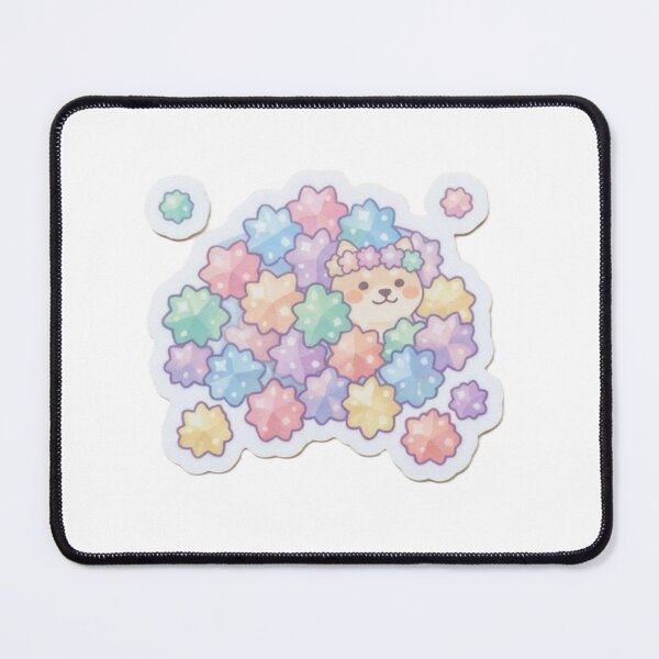 Item preview, Cute Shiba Inu Hiding in Pastel Konpeito Candy Kawaii Sticker designed and sold by Kokeshidreams.