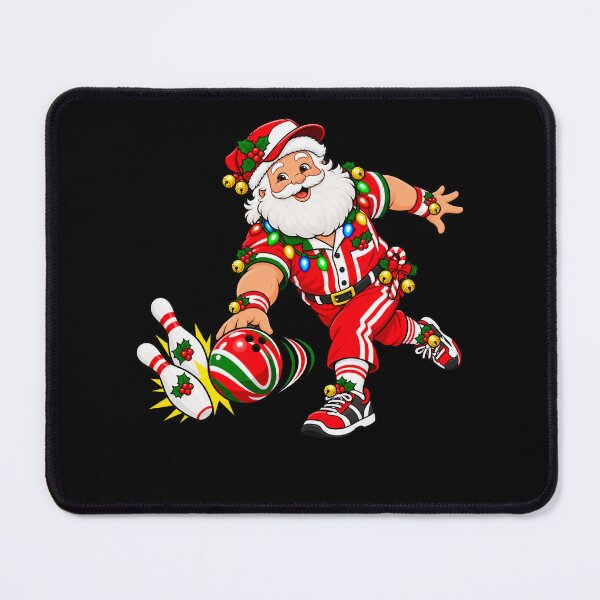 Item preview, Bowling Christmas Santa Claus Rolling a Holiday Strike designed and sold by Street-Beasts.