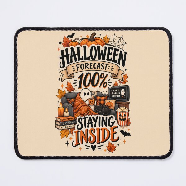 Item preview, Halloween Forecast Staying Inside Cozy Ghost designed and sold by MarselArt.