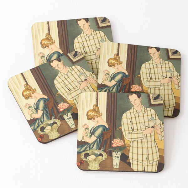 Item preview, Vintage Couple Wall Art, French Belle Époque Illustration, Married Couple from Le Rire designed and sold by RickE.