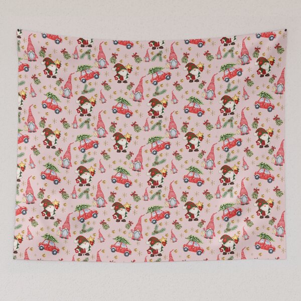 Item preview, Christmas Gnome Seamless Pattern, Red Truck and Golden Ornaments Holiday Design designed and sold by BigDigital.