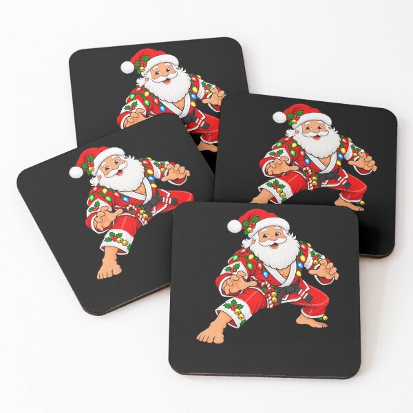 Item preview, BJJ Christmas Santa Claus Brazilian Jiu Jitsu Fighter designed and sold by Street-Beasts.