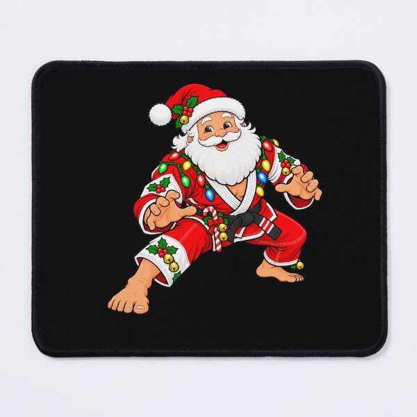 Item preview, BJJ Christmas Santa Claus Brazilian Jiu Jitsu Fighter designed and sold by Street-Beasts.