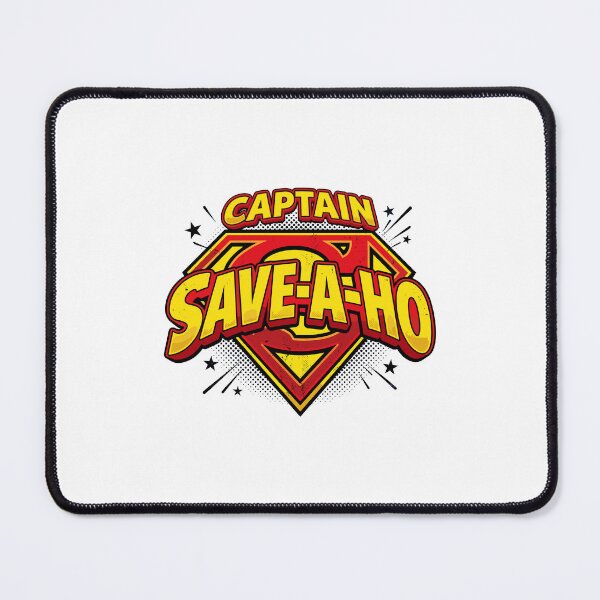 Item preview, Funny Captain Save A Ho Retro Superhero Parody designed and sold by Designart68.