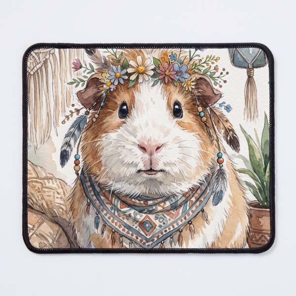 Item preview, Boho Guinea Pig with Flower Crown designed and sold by roverte.