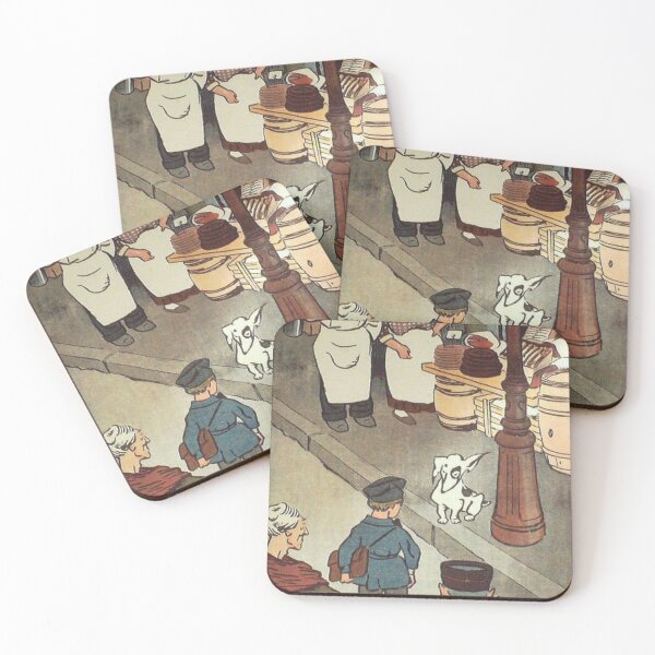 Item preview, Vintage Dog Wall Art, French Street Scene Illustration, Street Dog from Le Rire designed and sold by RickE.