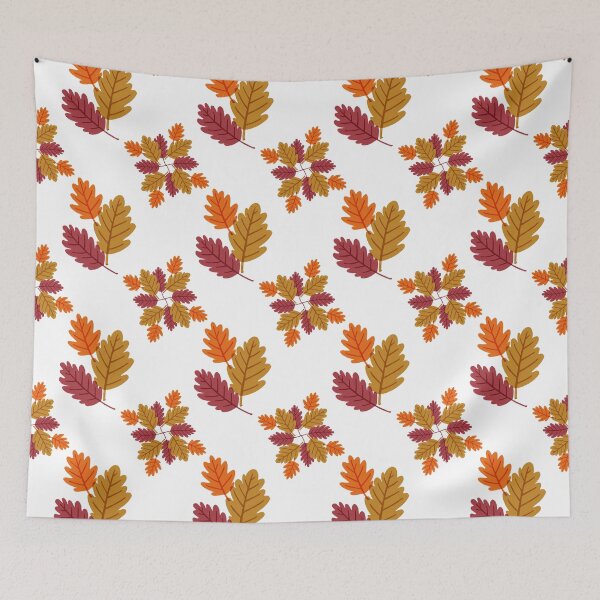 Item preview, Autumn Oak Leaves Hand Drawn Pattern designed and sold by DILMIK..