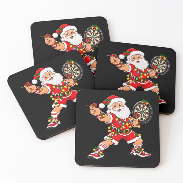 Item preview, Santa Darts Christmas Player Aiming at the Dartboard designed and sold by Street-Beasts.