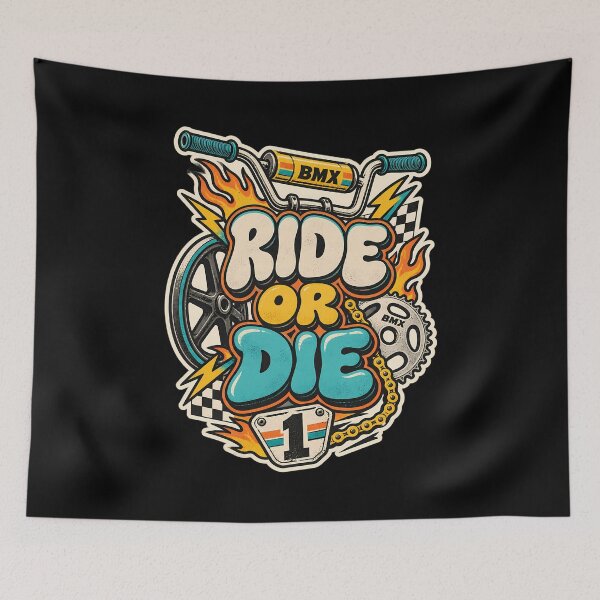 Item preview, Ride Or Die Vintage BMX Sticker Graphic designed and sold by Tong4130.