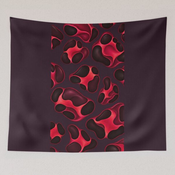 Item preview, Red Liquid Cells – Futuristic Abstract Pattern designed and sold by annenambiro.