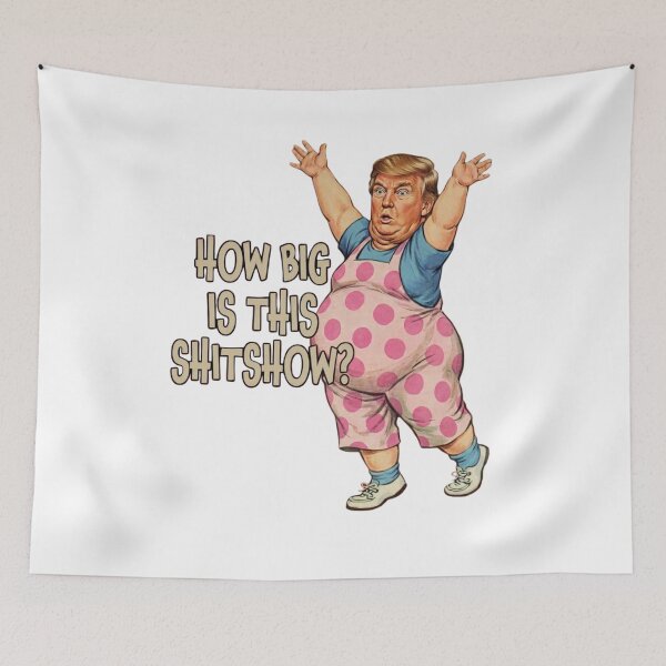 Item preview, ShitShow, Hang in there it gets worse, Donald Trump, dark humor, funnyfits70, Humor, Funny, retro, vintages, funny quotes, animal humor, designed and sold by FunnyFits70.
