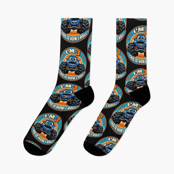 Item preview, I'm 3 This Is How I Roll Third Birthday Monster Truck Toddler Boy designed and sold by FolkGraphics.