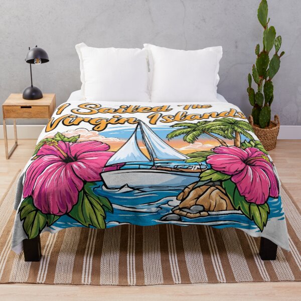 Item preview, I Sailed The Virgin Islands Hibiscus and Yacht designed and sold by RichardRags.