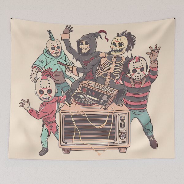 Item preview, Spooky Retro TV Party designed and sold by Structure-Blue.