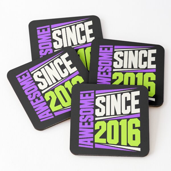 Item preview, Awesome Since 2016 Birth Year Birthday Gift designed and sold by FolkGraphics.