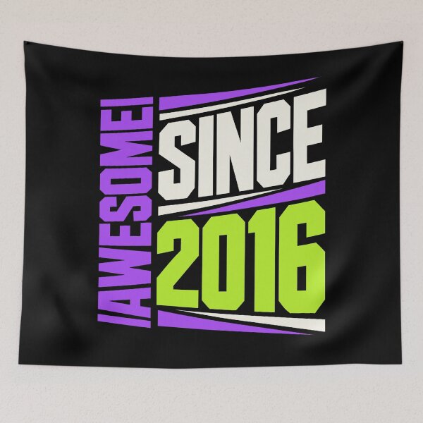 Item preview, Awesome Since 2016 Birth Year Birthday Gift designed and sold by FolkGraphics.