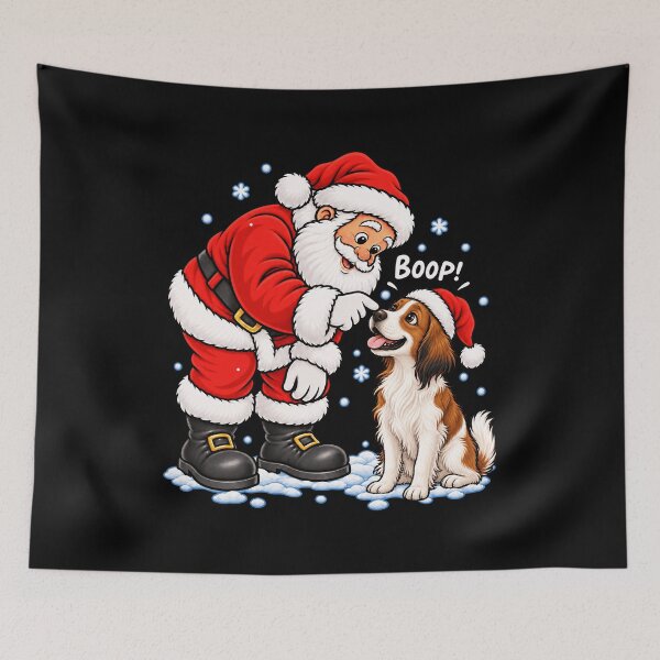 Item preview, Funny Kooikerhondje Dog Santa Boop Merry Chirstmas Mom Dad designed and sold by rafaeltto.