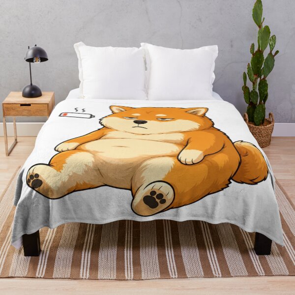 Item preview, Lazy Shiba Inu Low Battery Funny Dog designed and sold by vekotpu.
