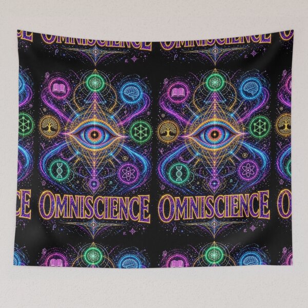 Item preview, Omniscience – Neon All-Seeing Eye Cosmic Knowledge Art designed and sold by The Crazy Monkey Design Studio.