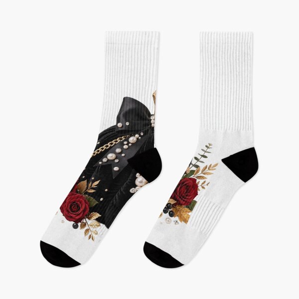 Item preview, Black Velvet Pumpkin Pearl Bow Red Roses Luxury Old Money Fall designed and sold by ChotipahArt.