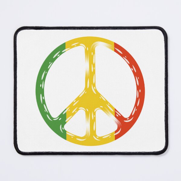 Item preview, Illustration with rasta flag and peace symbol designed and sold by RizikCat.