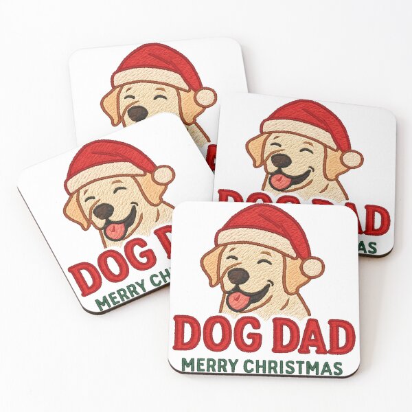 Item preview, Dog Dad Labrador Christmas Shirt | Lab in Santa Hat | Embroidered-Look Gift for Dog Dads designed and sold by wagandco.