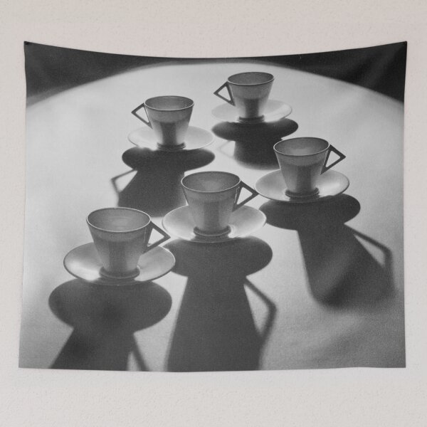 Item preview, Tea cup ballet elegant black and white vintage kitchen wall decor photograph by Olive Cotton  designed and sold by Astrid Arkhangelsky.