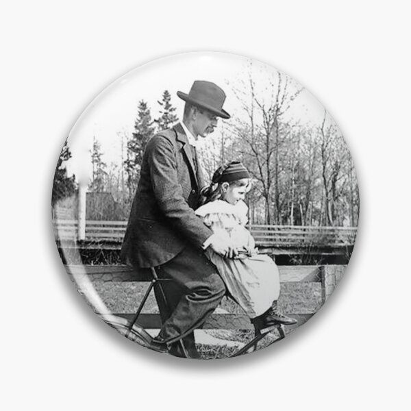 Item preview, Vintage Father and Daughter Riding Bicycle – Nostalgic Victorian Photography designed and sold by Prepress.