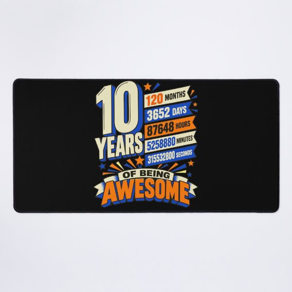 Item preview, 10 Years Of Being Awesome 10th Birthday Celebration Gift For Ten Year Old designed and sold by FolkGraphics.
