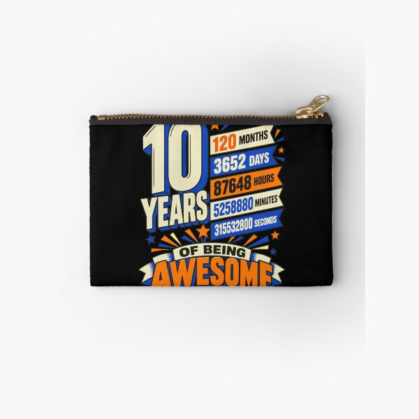 Item preview, 10 Years Of Being Awesome 10th Birthday Celebration Gift For Ten Year Old designed and sold by FolkGraphics.