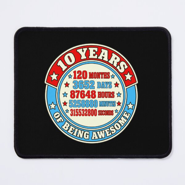 Item preview, 10 Years Of Being Awesome Tenth Birthday Anniversary Milestone designed and sold by FolkGraphics.