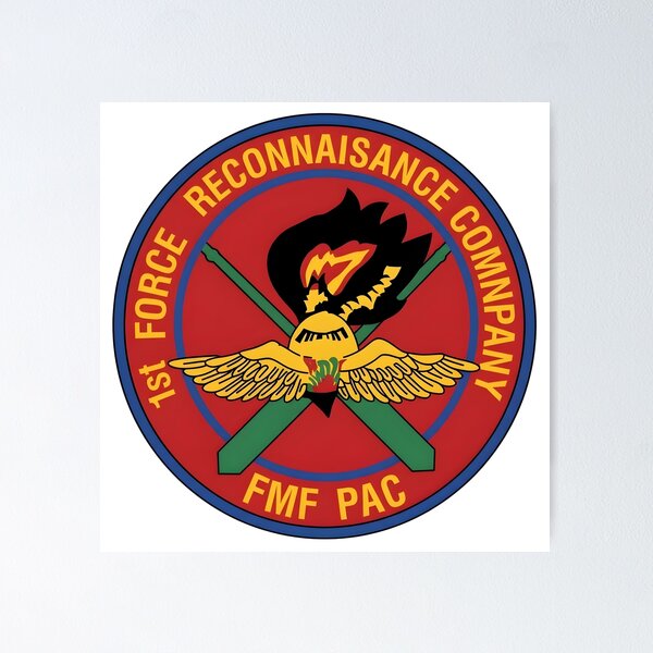 Item preview, 1st Force Reconnaissance Company FMFPAC Emblem    designed and sold by CharlieDesings.