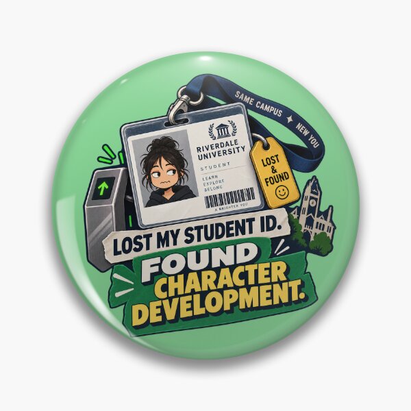 Item preview, Lost My Student ID Found Character Development - Funny Campus Humor designed and sold by Ink and Wink.