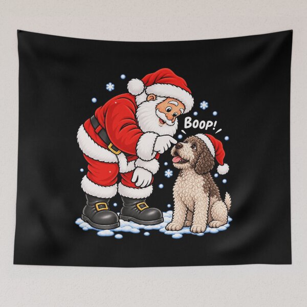 Item preview, Funny Lagotto Romagnolo Dog Santa Boop Merry Chirstmas Mom Dad designed and sold by rafaeltto.