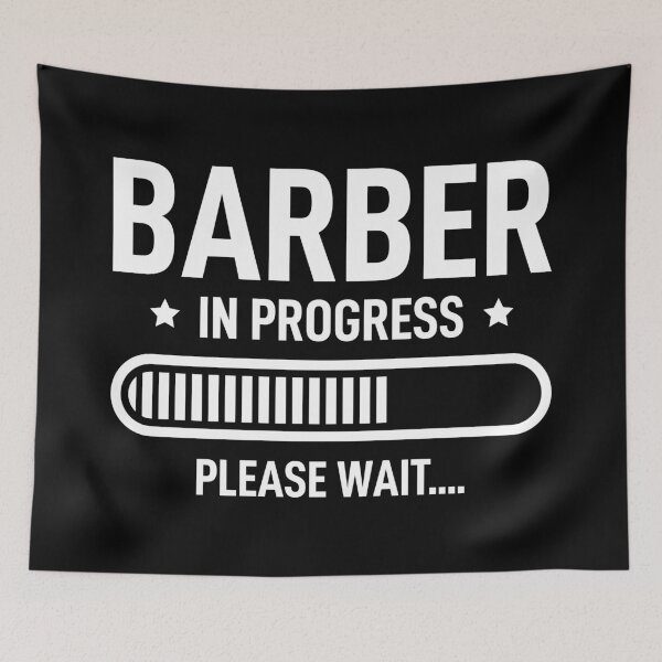 Item preview, Barber In Progress Please Wait designed and sold by RareBunny.