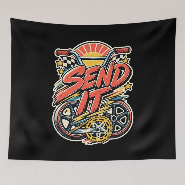 Item preview, Send It Oldschool BMX Vintage Sticker Tee designed and sold by Tong4130.