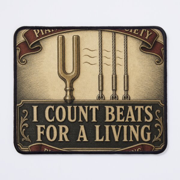 Item preview, I Count Beats For A Living Piano Tuner Emblem designed and sold by BoosterShop.
