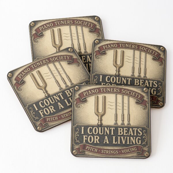 Item preview, I Count Beats For A Living Piano Tuner Emblem designed and sold by BoosterShop.